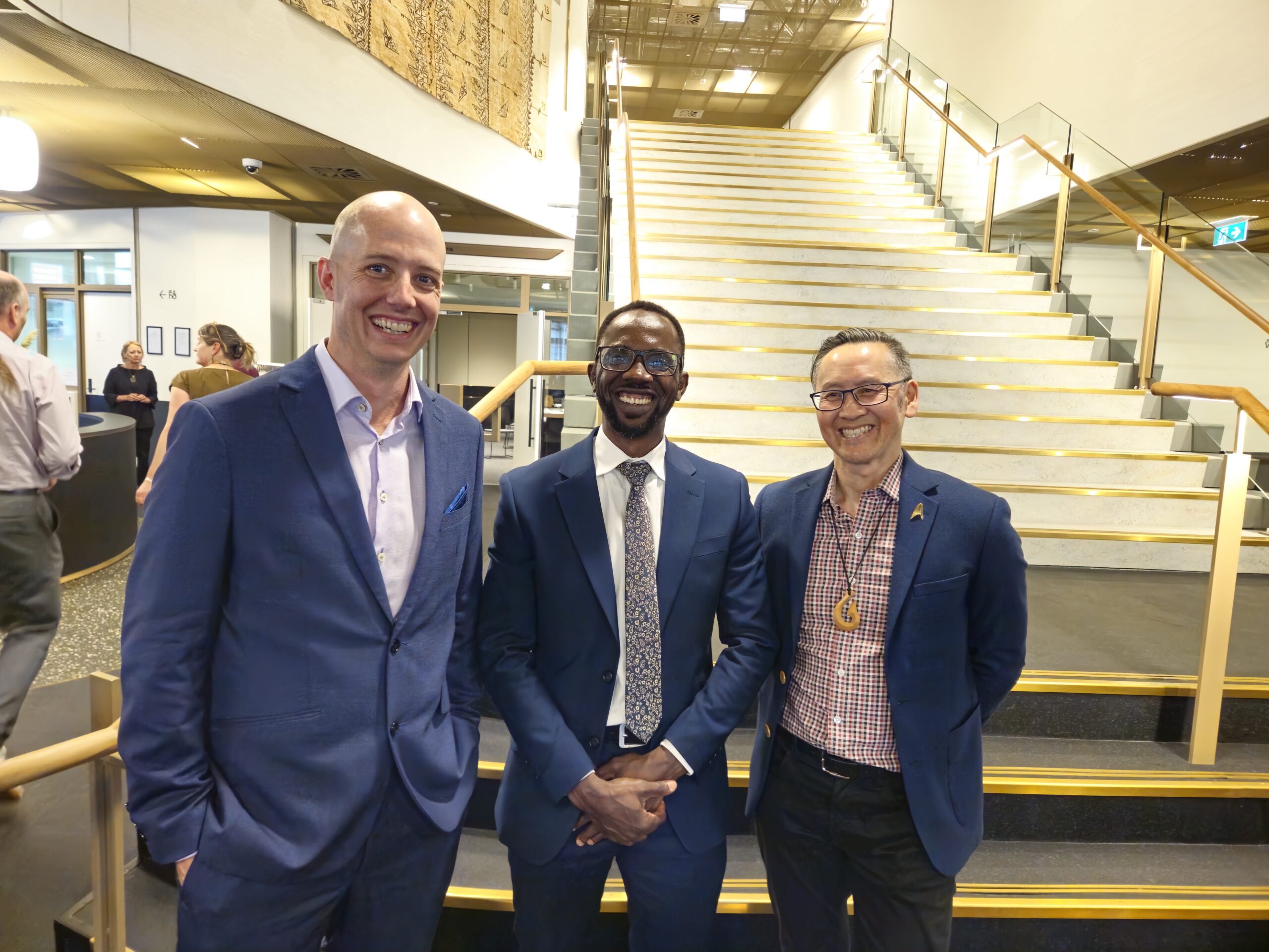 Evan Greensides, Eric Boamah and Richard Foy, all president's of ARANZ